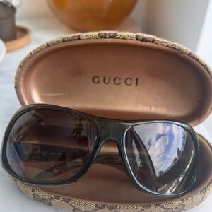 Vintage Gucci GG 1414/S oversized shield sunglasses 🤎 Italian designer Vintage